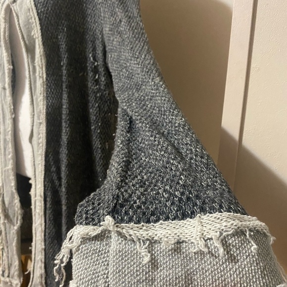 Trouble At The Mill Women's XL Charcoal Long Open Front Cardigan Sweater - Picture 4 of 8